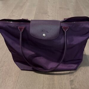 Longchamp Deep Purple Tote Bag